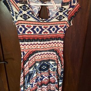 Aztec dress with Multicolors. Size Small